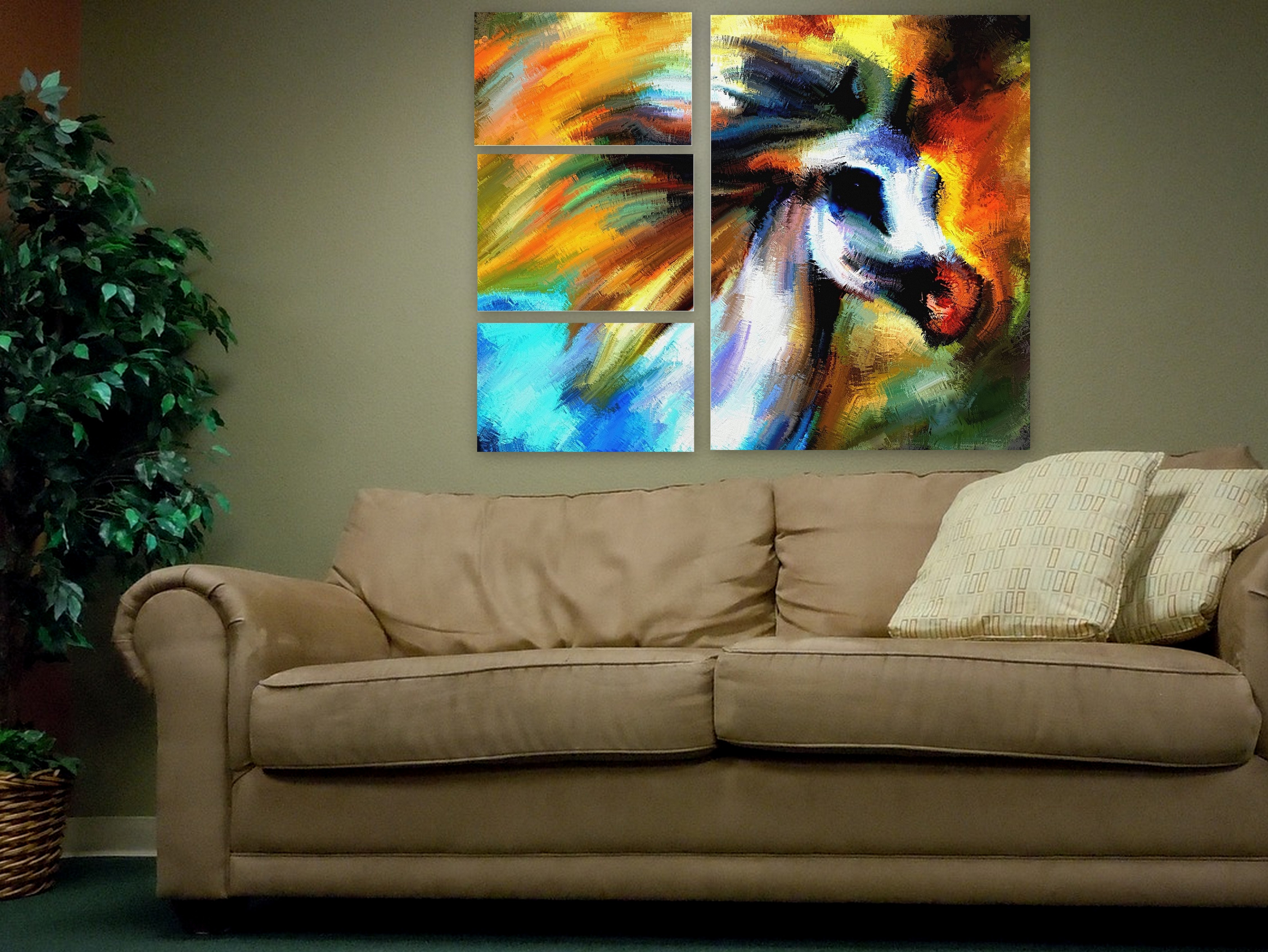 4515x3389 Multi Panel Canvas Painting Of The Day 61315 Ideas And More - Horse Panel Painting