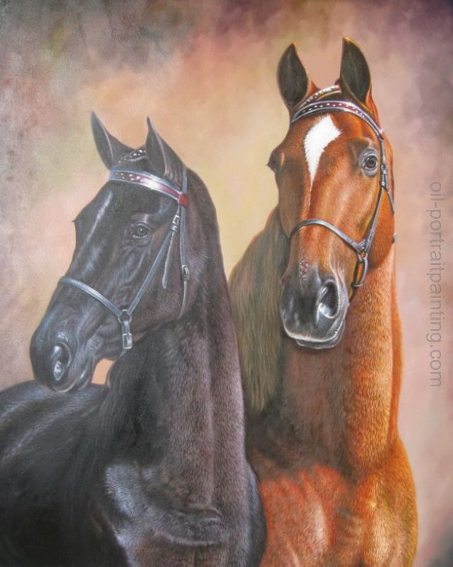 640x800 Photo To Painting, Pet Portrait, Horse Portrait And Animal Painting - Horse Portrait Painting