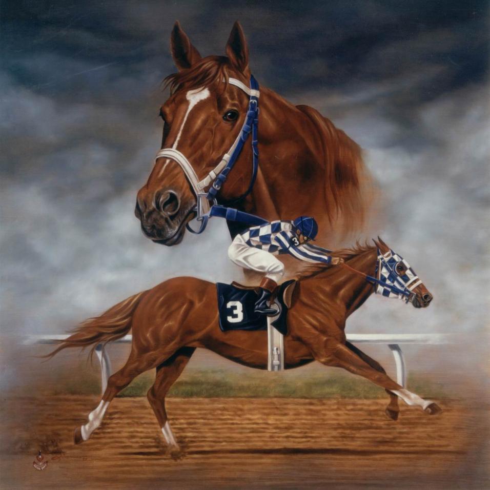 956x956 Portrait Painting In Oil - Horse Portrait Painting