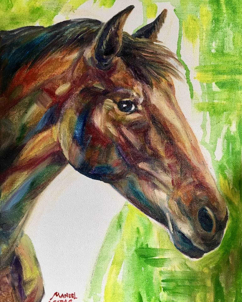 770x963 Saatchi Art Horse Portrait Painting By Manuel Cadag - Horse Portrait Painting