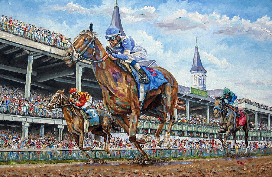900x584 Kentucky Derby - Horse Racing Painting
