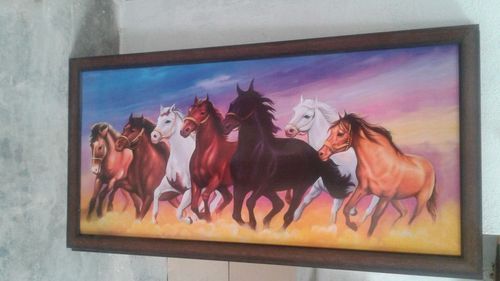 500x281 Lord Radha Krishna Painting Photo Frame Amp Horse Riding Painting - Horse Riding Painting