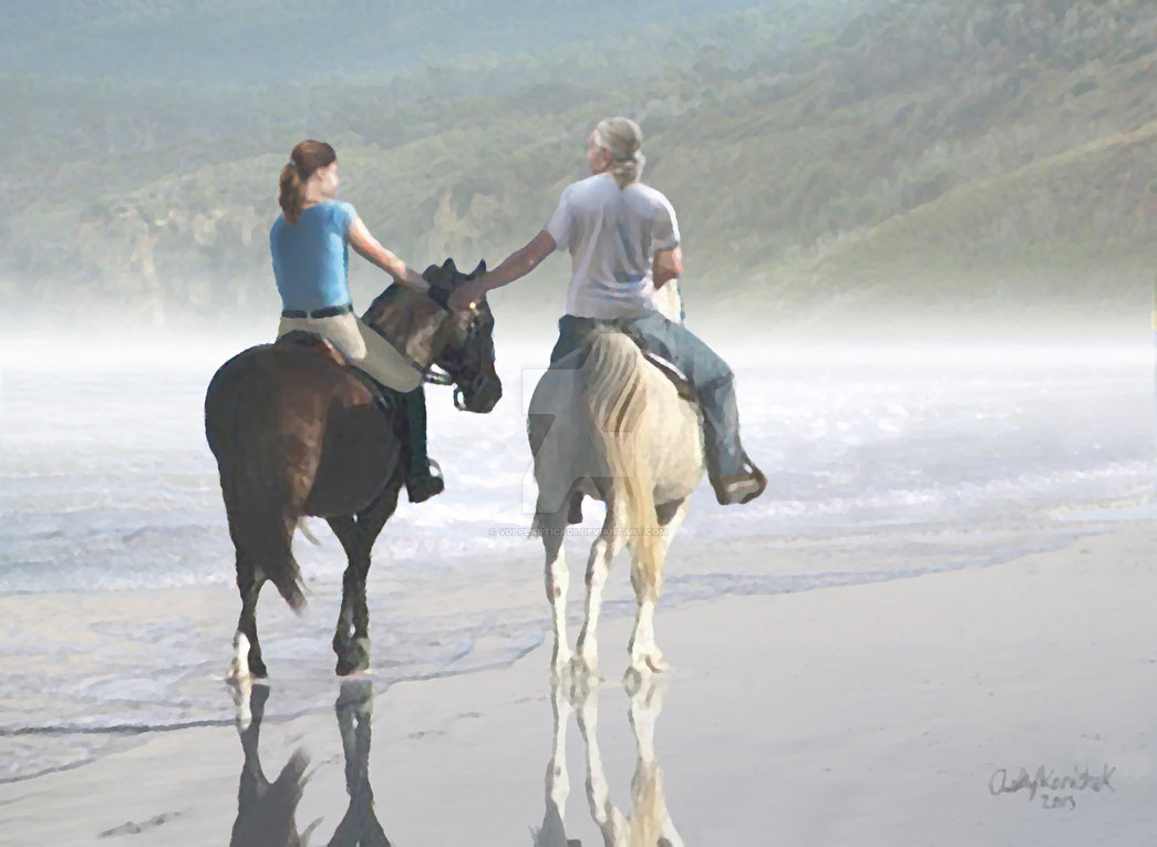 1045x765 Digital Painting - Horse Riding Painting