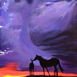 268x268 Horse Ivy Bath - Horse Silhouette Painting