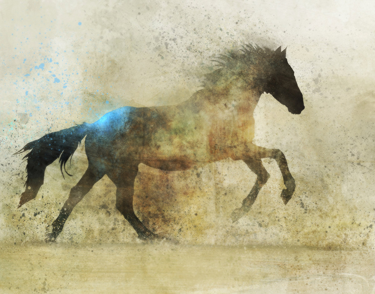 1200x943 Etsy's Horse Art Trends - Horse Silhouette Painting