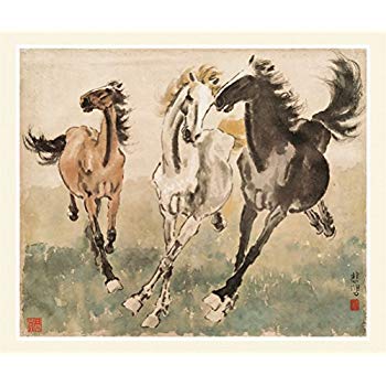 350x350 Ink Wash Giclee Prints Xu Beihong Chinese Horse - Horse Wall Painting