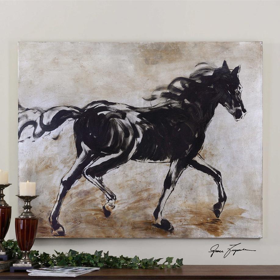 918x918 Black Beauty Horse Wall Art Painting Scenario Home - Horse Wall Painting