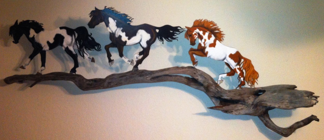 1100x476 Gift Horse - Horse Wall Painting