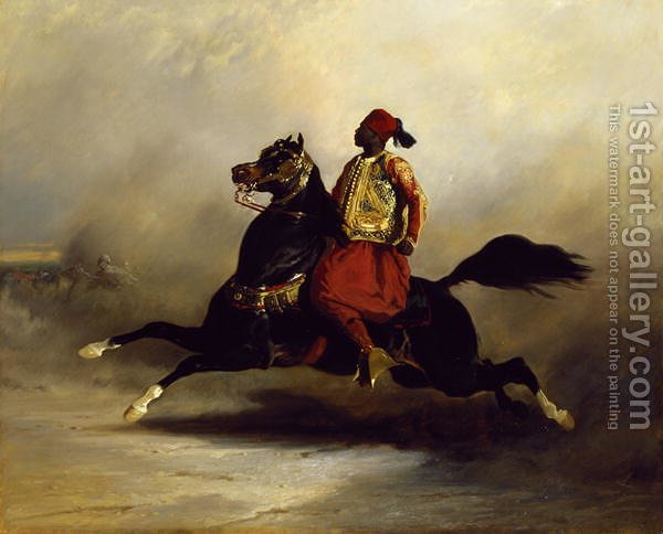 600x484 Nubian Horseman - Horseman Painting