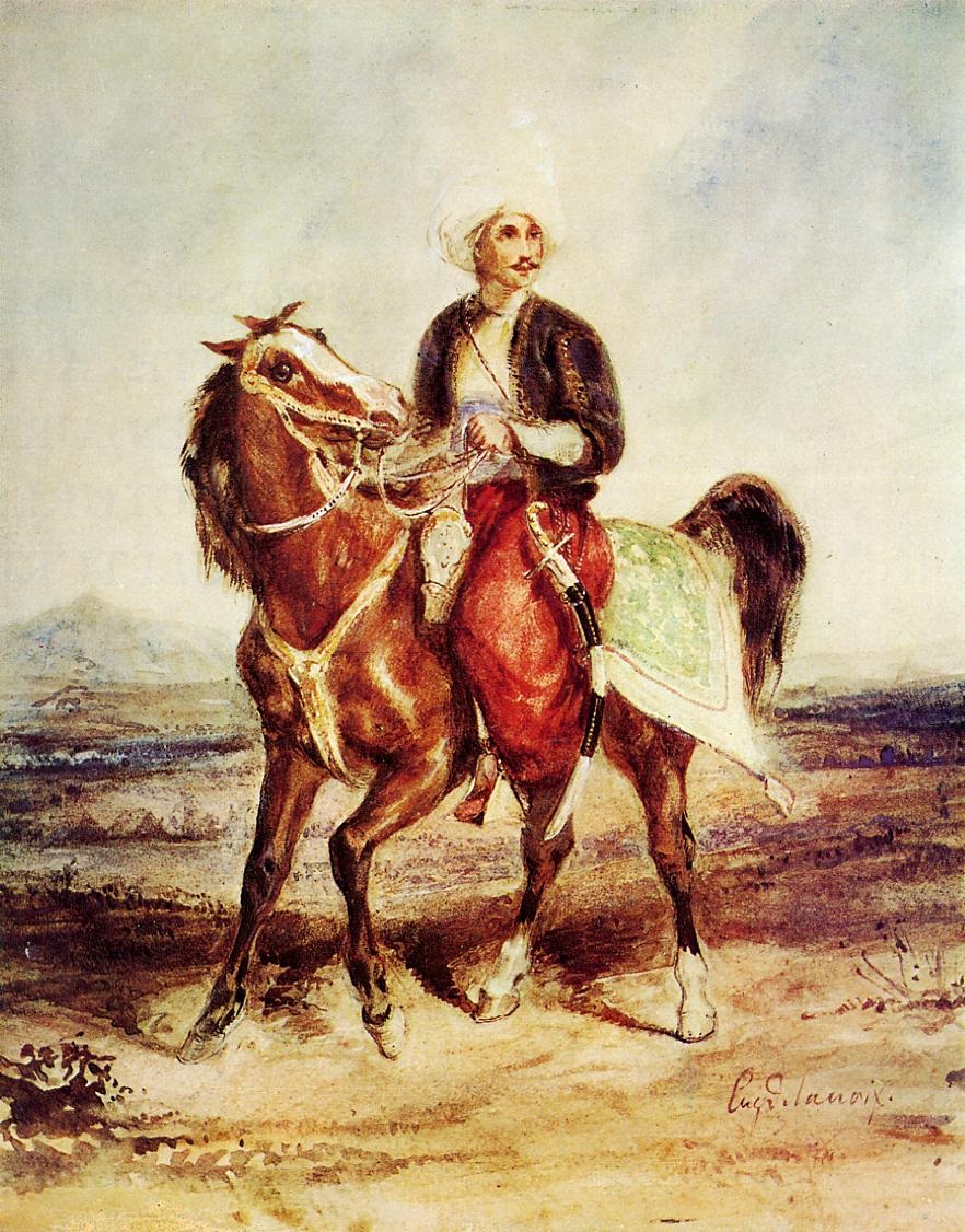 882x1126 Turkish Horseman - Horseman Painting