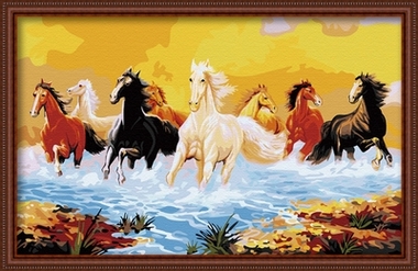380x247 Painting By Numbers 50x80cm - Horses Painting Pictures