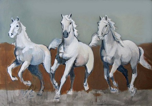 590x412 31 Amazing Galloping Horses Paintings - Horses Painting Pictures