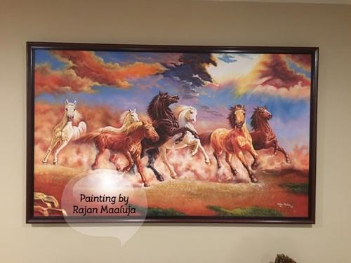 500x375 Running Horses Painting - Horses Painting Pictures