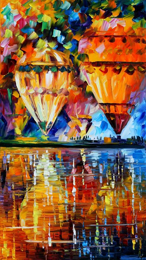 505x900 2018 Unframed Print Russian Federation Color Oil Painting Hot Air - Hot Air Balloon Painting