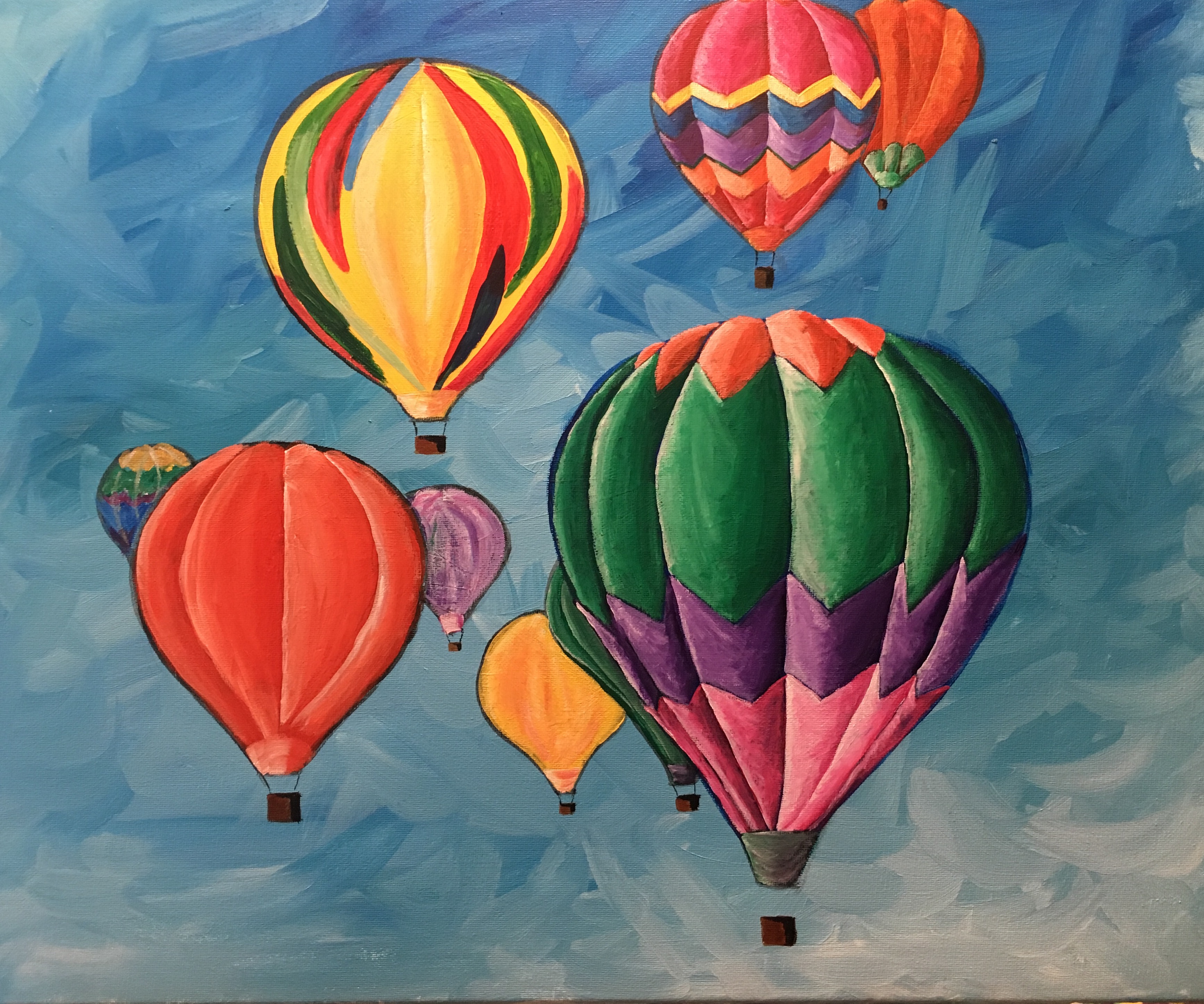 Hot Air Balloon Painting at PaintingValley.com | Explore collection of ...