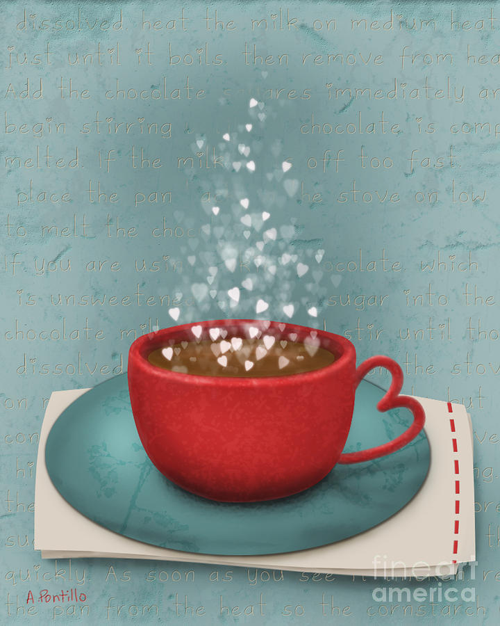 720x900 Hot Chocolate Digital Painting Digital Art By Andrea Pontillo - Hot Chocolate Painting