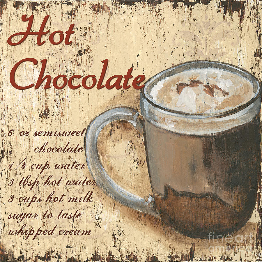 900x900 Hot Chocolate Painting By Debbie Dewitt - Hot Chocolate Painting