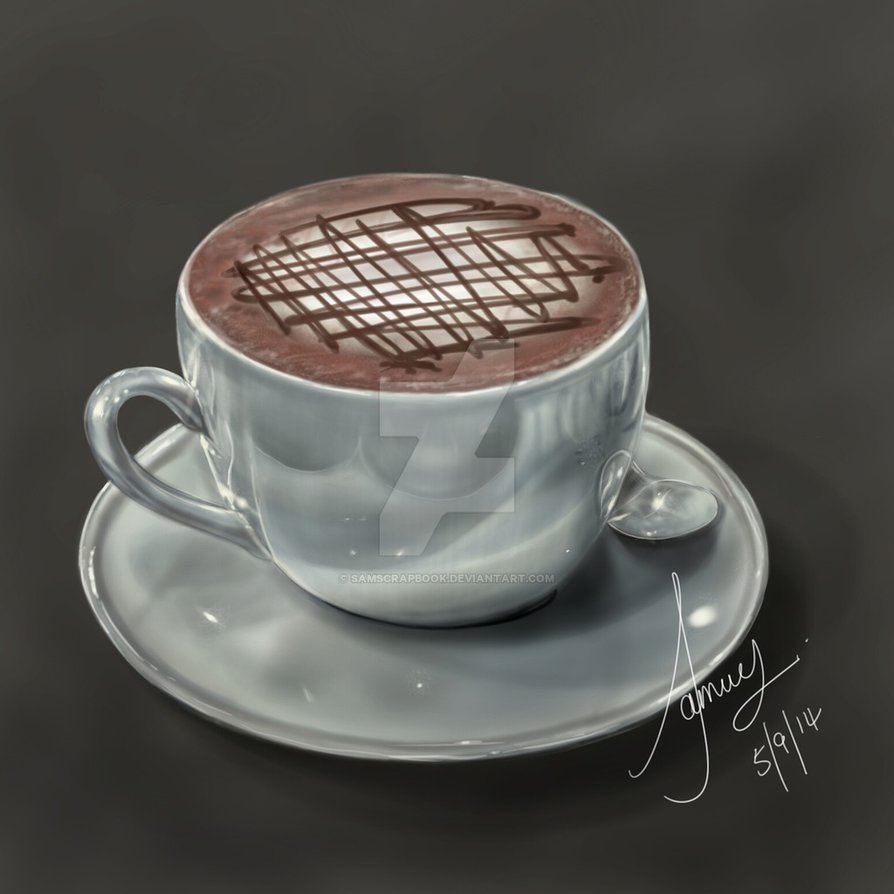 894x894 Hot Chocolate (Digital Painting) By Samscrapbook - Hot Chocolate Painting