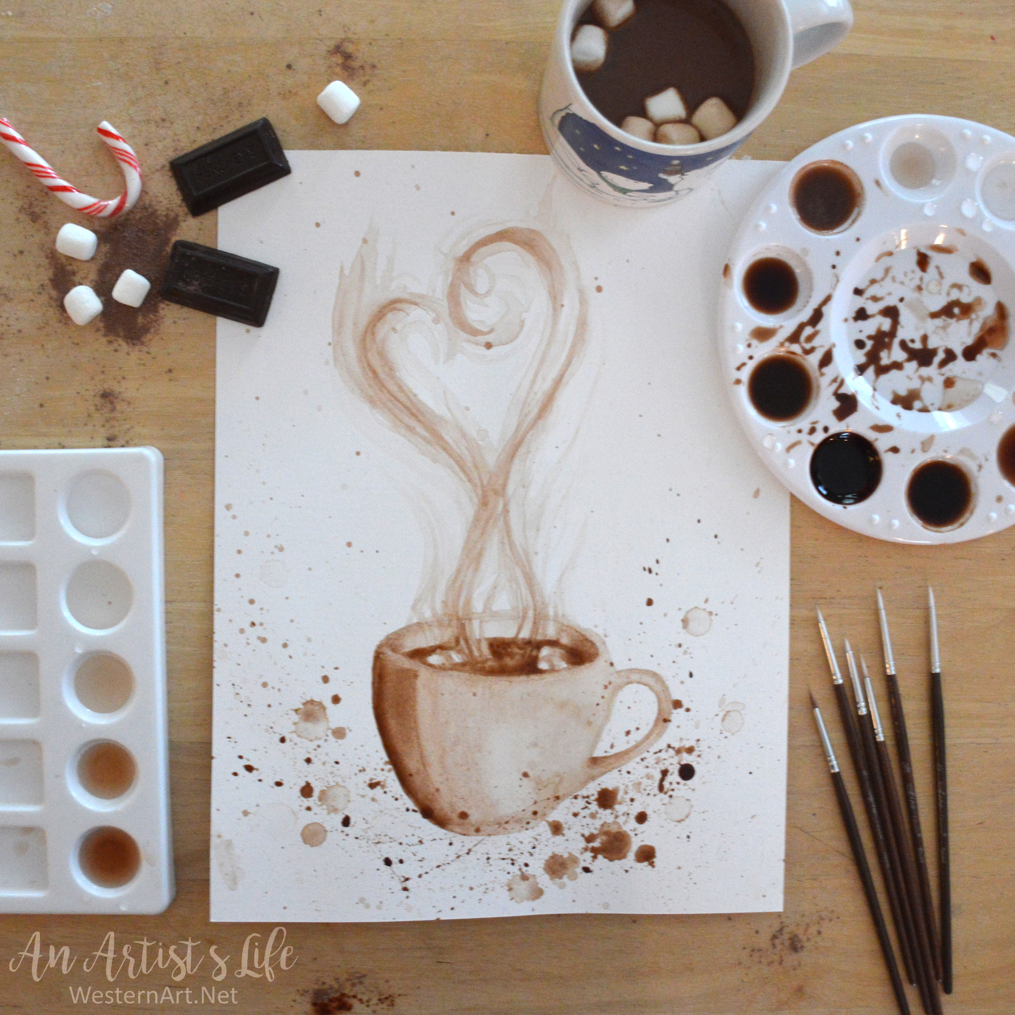 3508x3508 Painting With Hot Chocolate - Hot Chocolate Painting