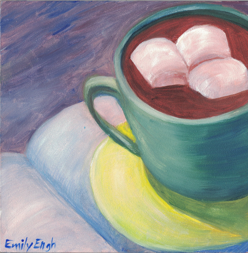 1000x1021 Still Life Poetryinpaint - Hot Chocolate Painting