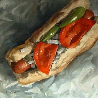 320x320 Hot Dog Special - Hot Dog Painting