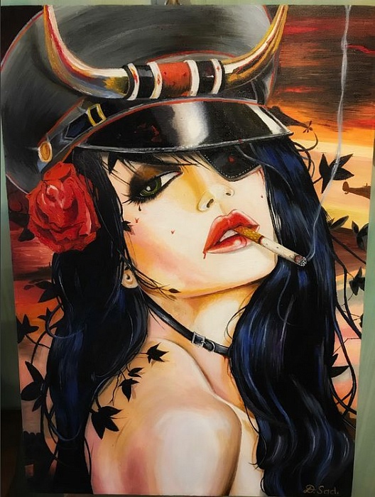 528x700 Fantastic Art Painting Hot Girl Artist Daria Sadkova Jag - Hot Girl Painting