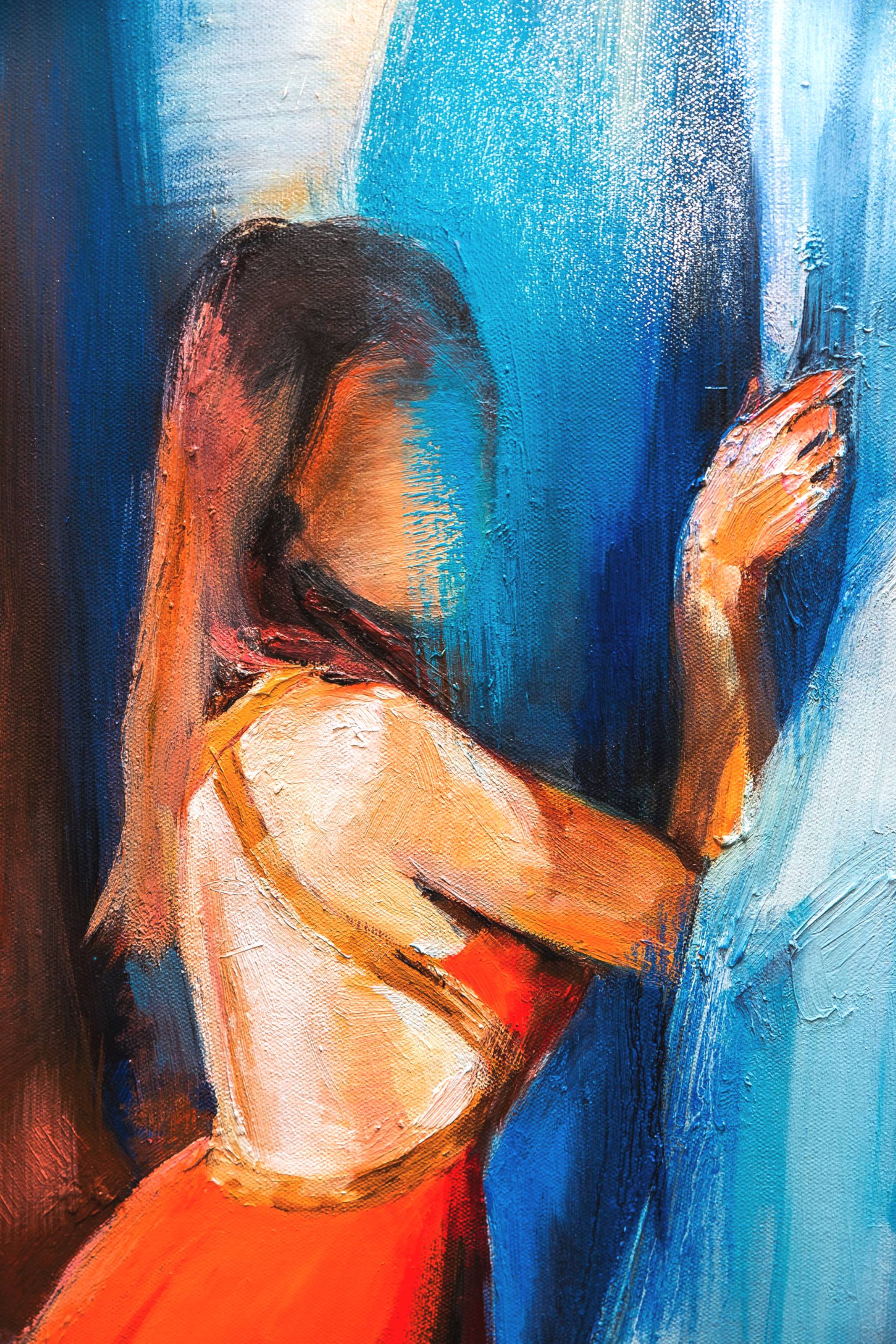 1920x2881 Saatchi Art Hot And Cold Painting By Natalia Baykalova - Hot Girl Painting