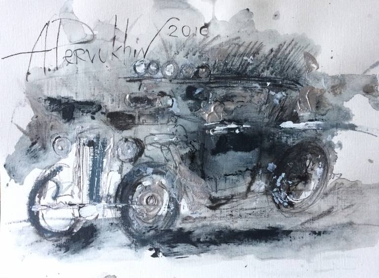 770x566 Saatchi Art Hot Rod Painting By Alexey Pervukhin - Hot Rod Painting