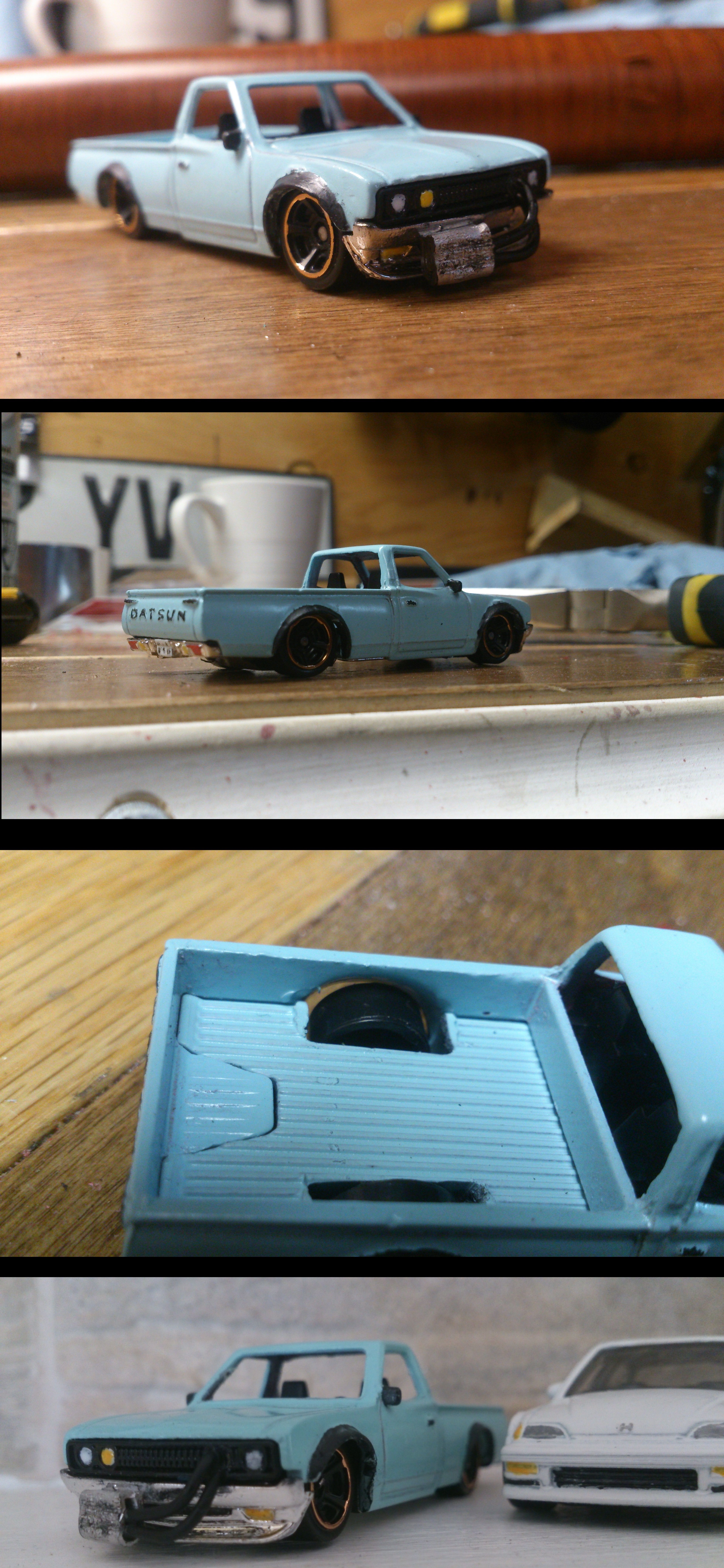 3920x8496 Leely Custom Hot Wheels Datsun 620 Pickup Custom Drop Dans Oil - Hot Wheels Painting