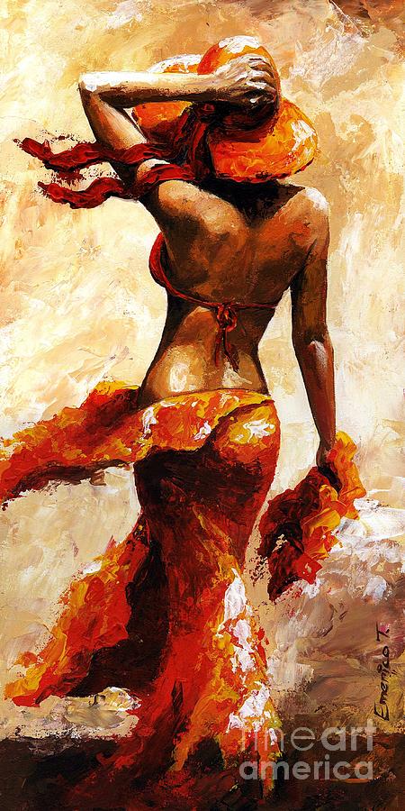 450x900 Hot Breeze Painting By Emerico Imre Toth - Hot Women Painting