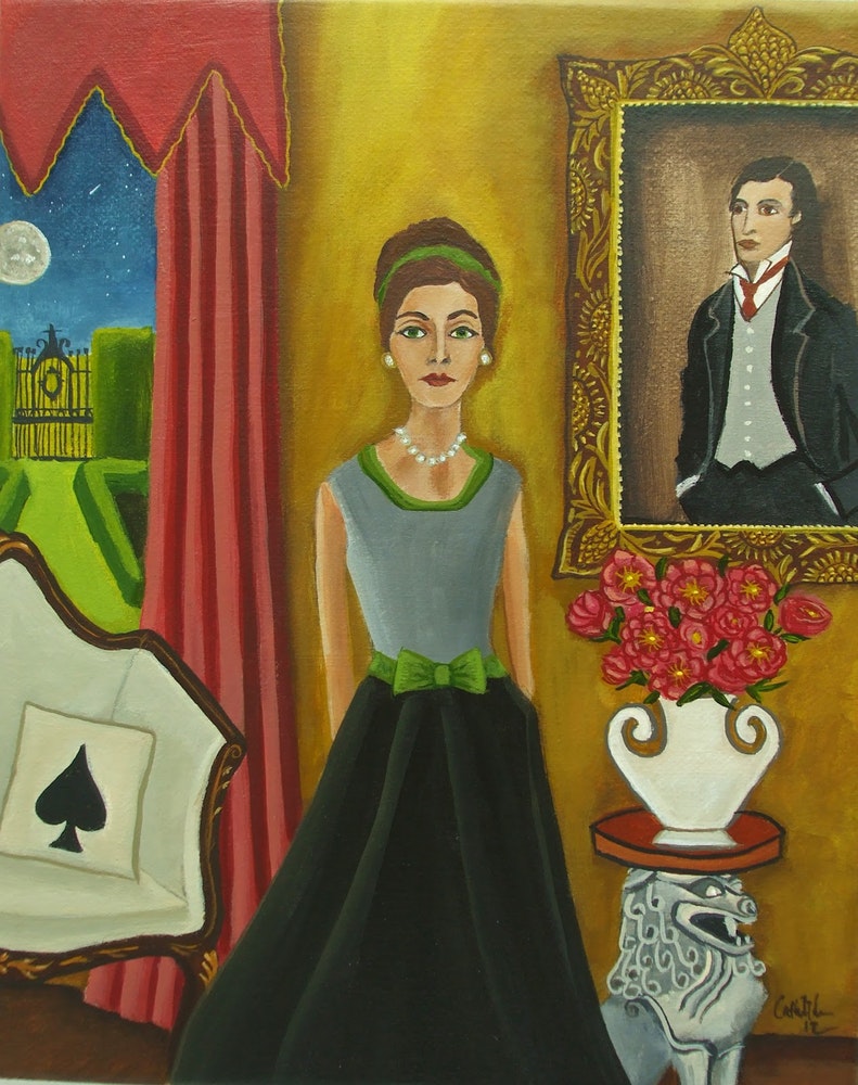 791x1000 Her Mind Is Tiffany Twisted. - Hotel California Painting