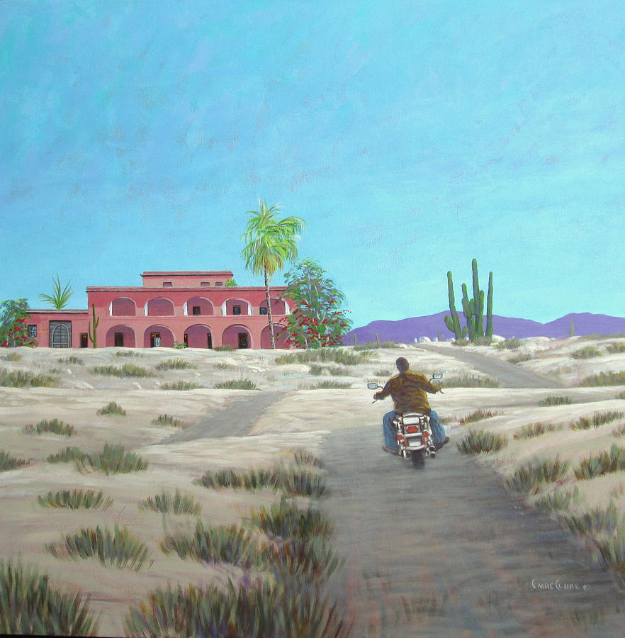 882x900 Hotel California Ride Painting By Chris Macclure - Hotel California Painting