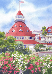 214x300 Hotel Del Coronado Paintings Fine Art America - Hotel Del Coronado Painting