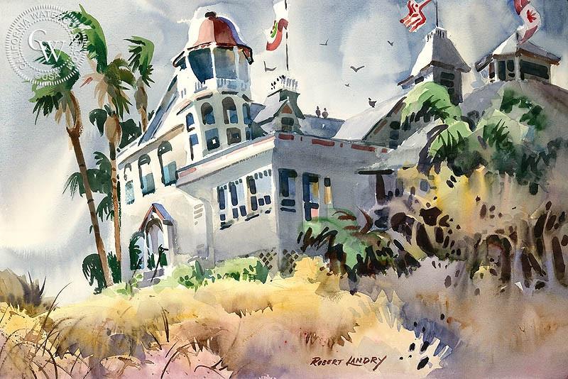 800x534 Hotel Del Coronado, Art By Robert Landry California Watercolor - Hotel Del Coronado Painting