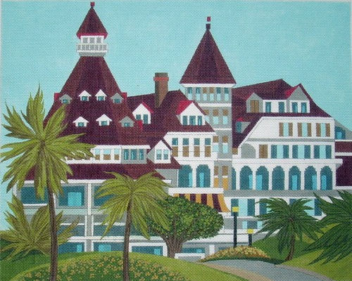 500x400 Julia's Needlework - Hotel Del Coronado Painting