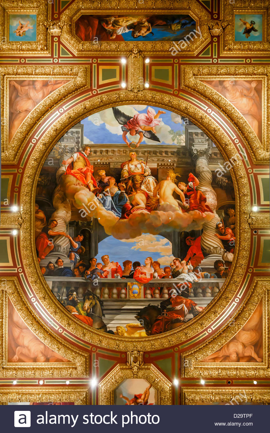 866x1390 Painting On The Ceiling Of The Venetian Las Vegas Hotel Stock - Hotel Painting