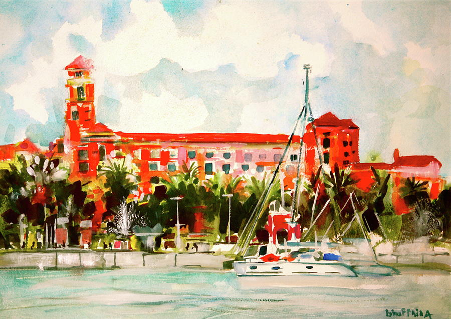 900x638 The Vinoy Hotel St. Petersburg, Florida Painting By Joseph Giuffrida - Hotel Painting