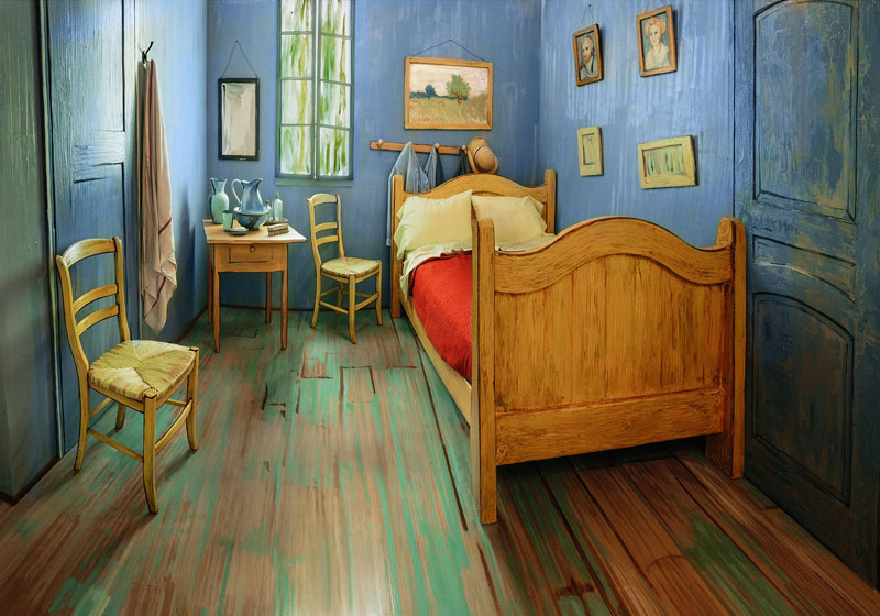 800x560 Museum Recreates Van Gogh's Bedroom Painting And Puts It On Airbnb - Hotel Room Painting