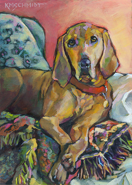 450x630 Just Landscape Animal Floral Garden Still Life Paintings By - Hound Dog Painting