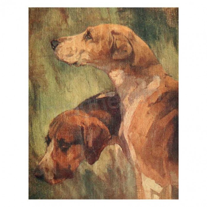 700x700 Fox Hound Painting Fridge Magnet - Hound Painting