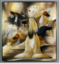 236x254 205 Best Afghan Hound Art Images On Afghan Hound - Hound Painting