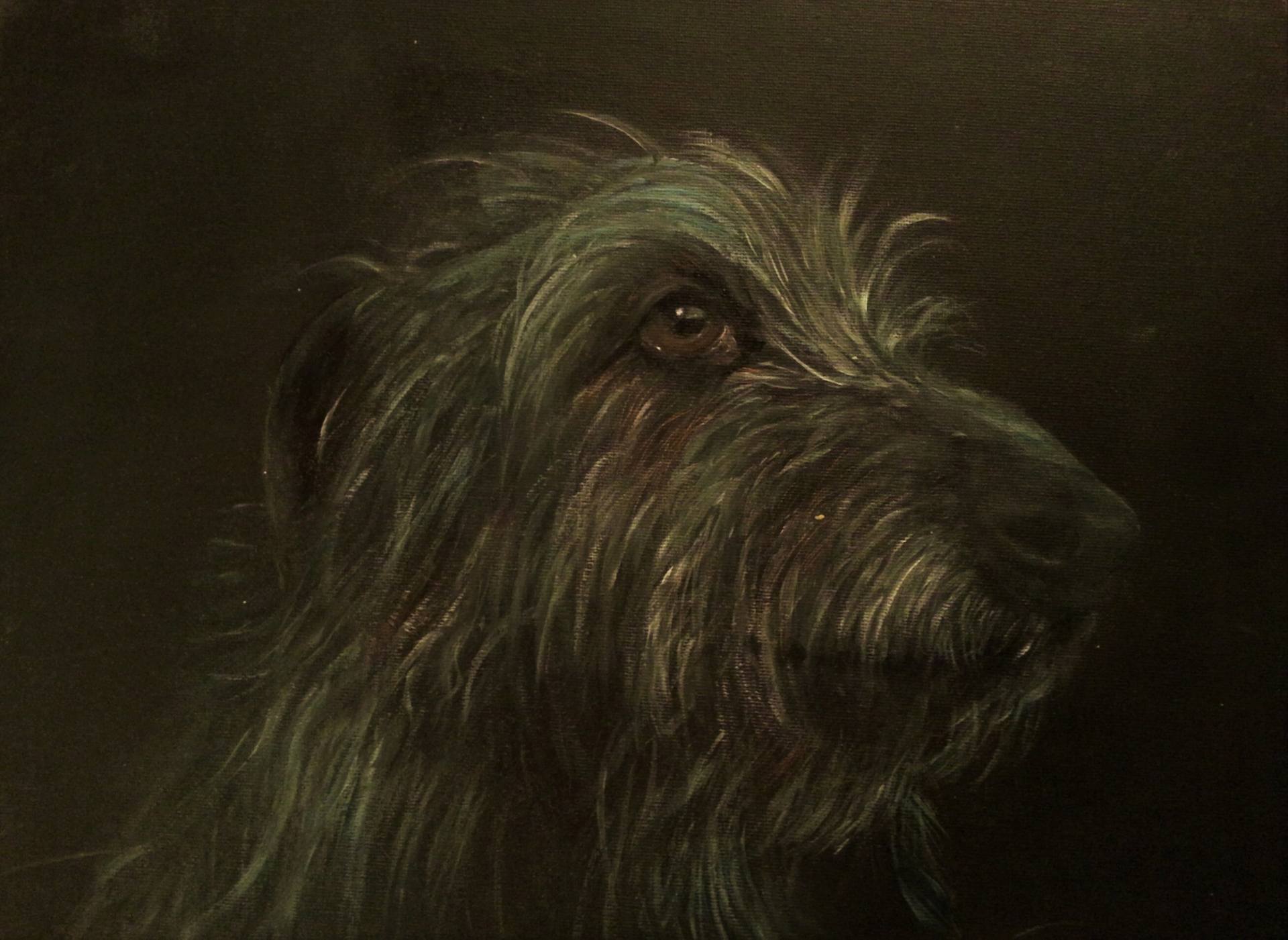 1920x1401 Saatchi Art Scottish Deer Hound Painting By Patrick Rowan - Hound Painting