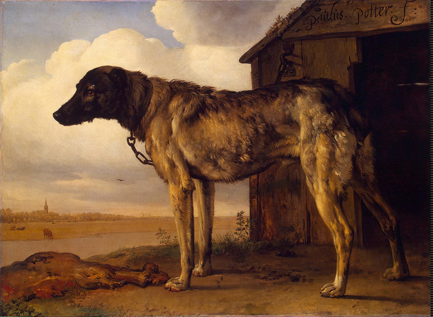 1484x1086 Wolf Hound Painting Potter Paulus Oil Paintings - Hound Painting