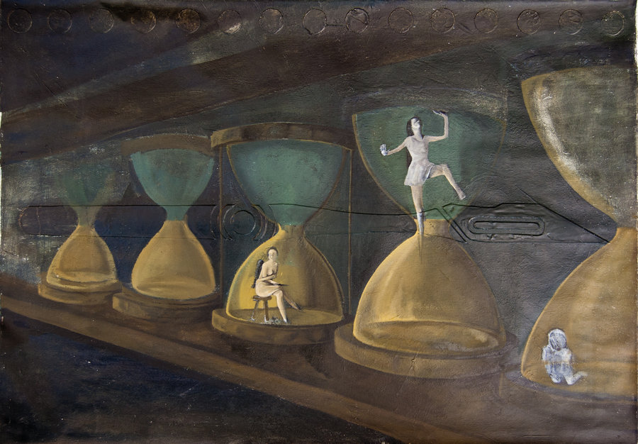 900x626 Hourglass Museum Unfinished By Rockyholey - Hourglass Painting