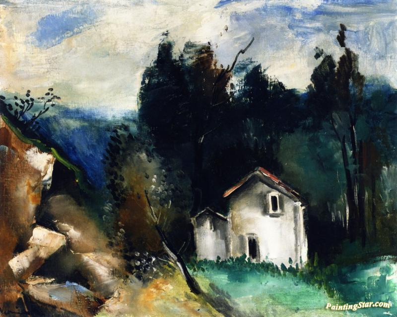 800x640 Landscape, House In The Woods Artwork By Maurice De Vlaminck Oil - House In The Woods Painting