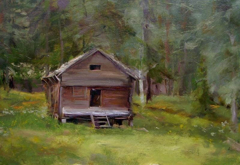 800x551 Painting A Cabin In The Woods And Then Came The Old Guy - House In The Woods Painting