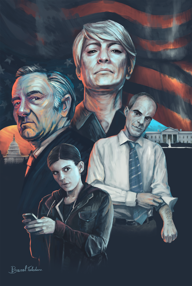 733x1091 House Of Cards By Barelt1 - House Of Cards Painting