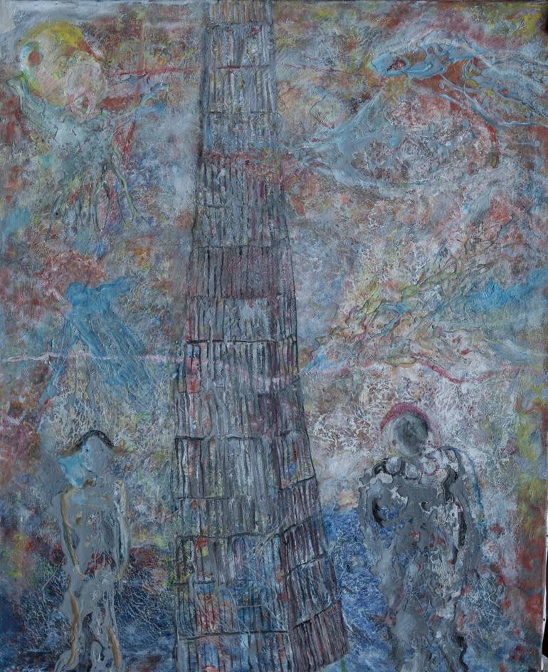 770x944 Saatchi Art House Of Cards Painting By Ljiljana Blazeska - House Of Cards Painting