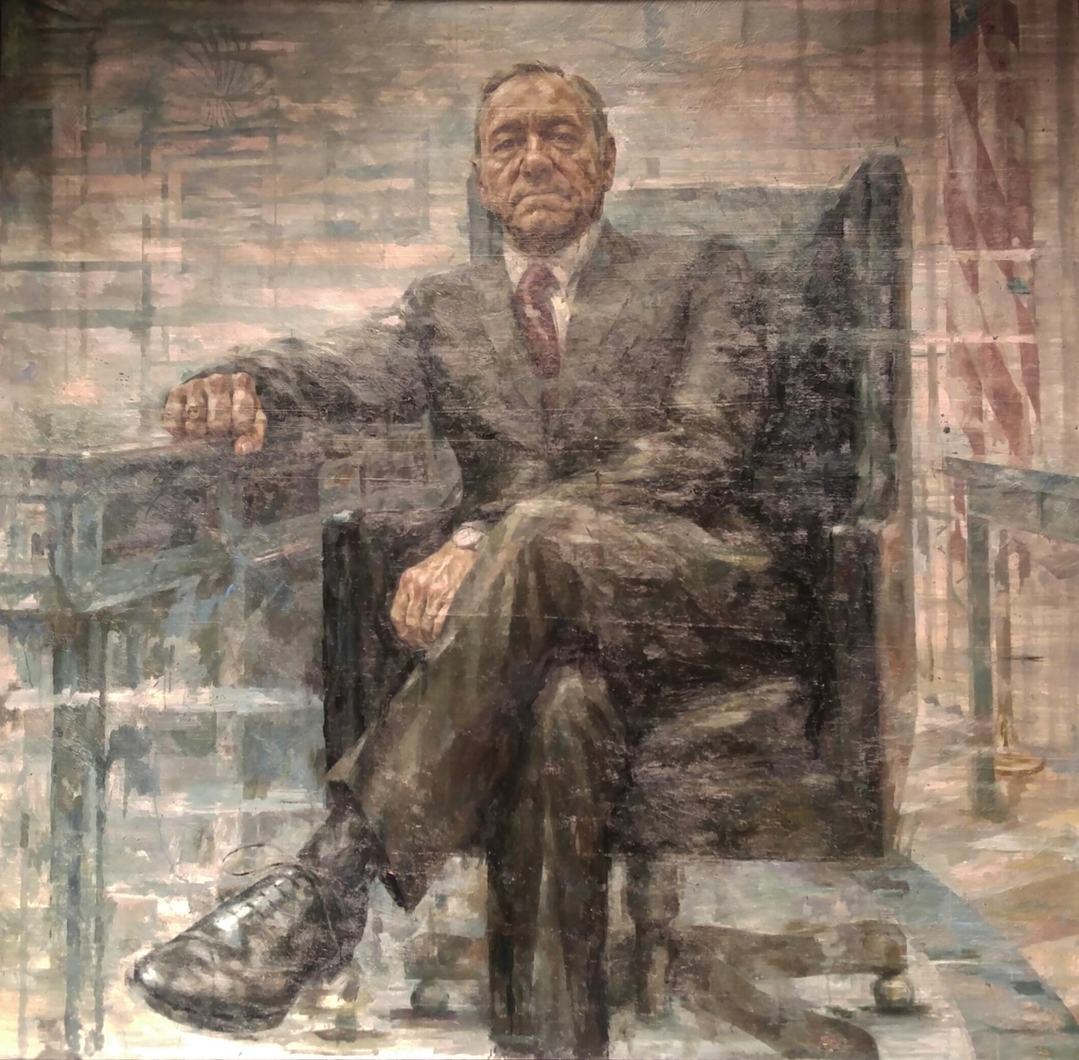 2126x2088 Spacey More Spooked By 2016 Than - House Of Cards Painting