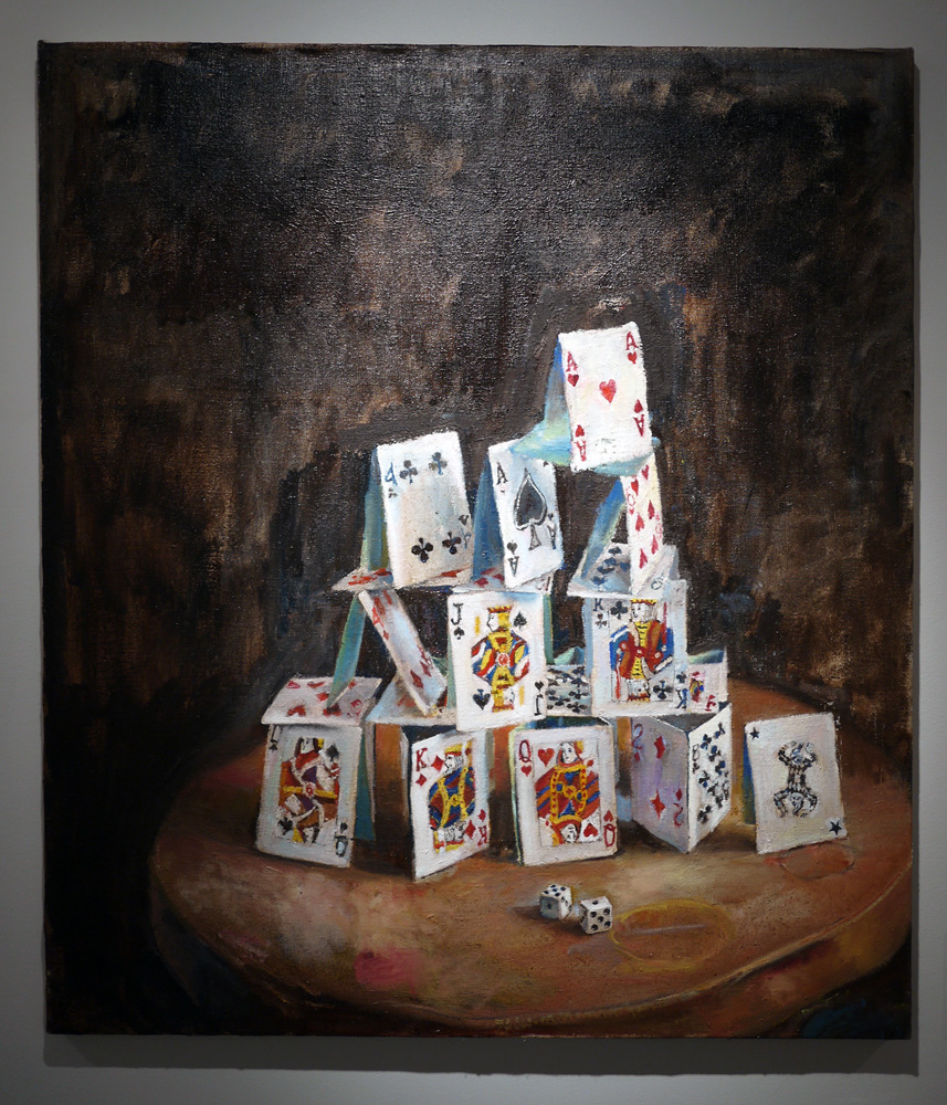 857x1000 Jesse Edwards House Of Cards Oil Painting - House Of Cards Painting